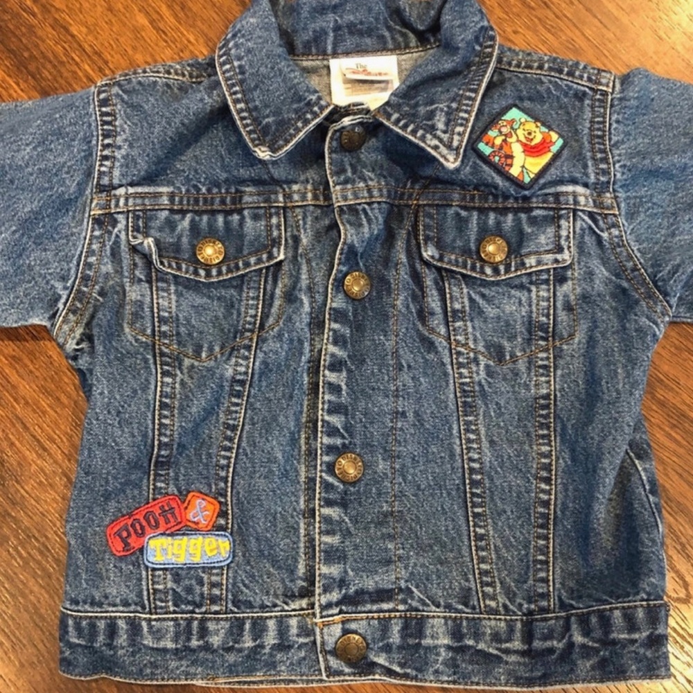 Y2k Disney Winnie the Pooh denim jean jacket 18m